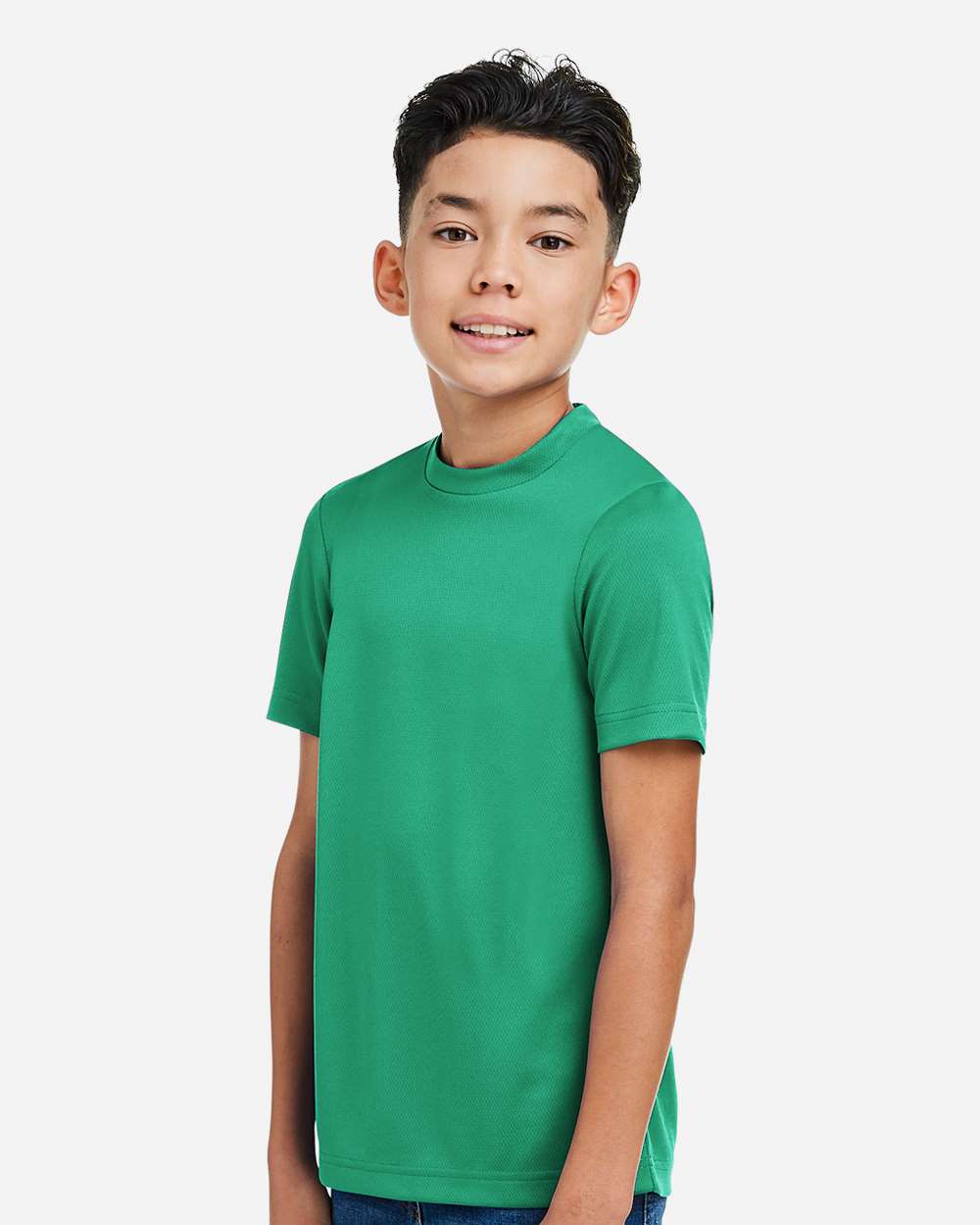 Youth Zone Performance Mesh T-Shirt - OnModelSide - B688D9602 - Sport Kelly
