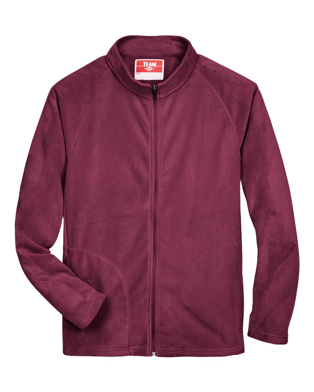 Men's Campus Microfleece Jacket - Front - B751D9533 - Sport Maroon