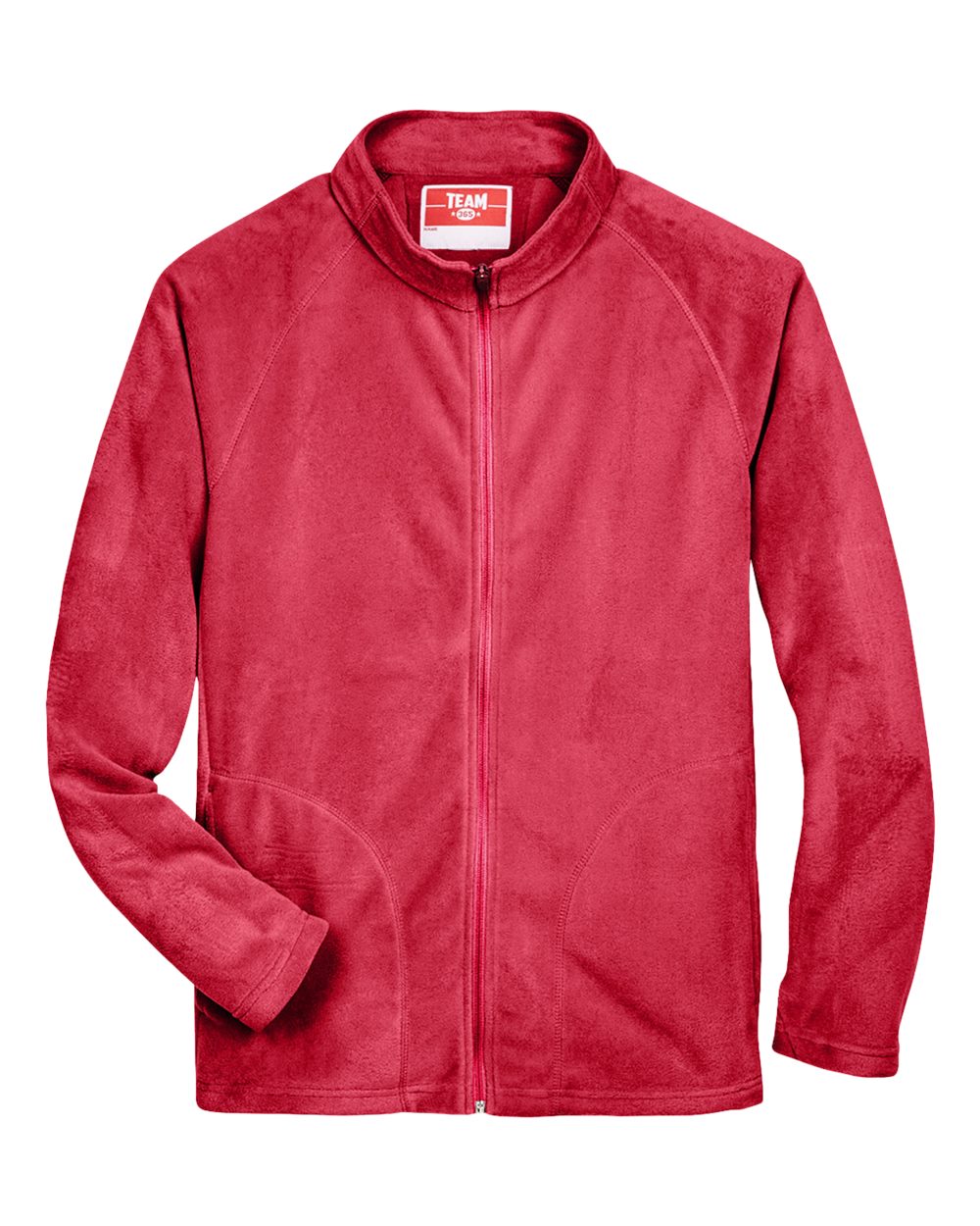 Men's Campus Microfleece Jacket - Front - B751D9702 - Sport Red