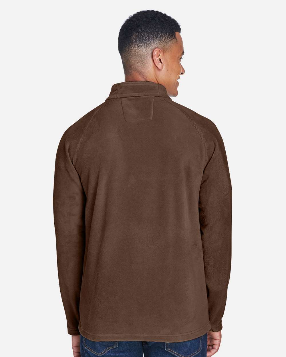 Men's Campus Microfleece Jacket - OnModelBack - B751D9052 - Sport Dark Brown