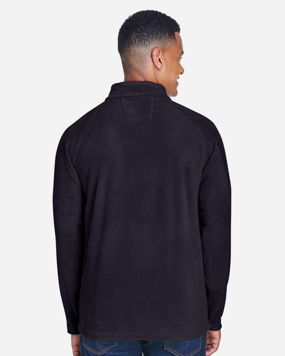 Men's Campus Microfleece Jacket - OnModelBack - B751D9502 - Black