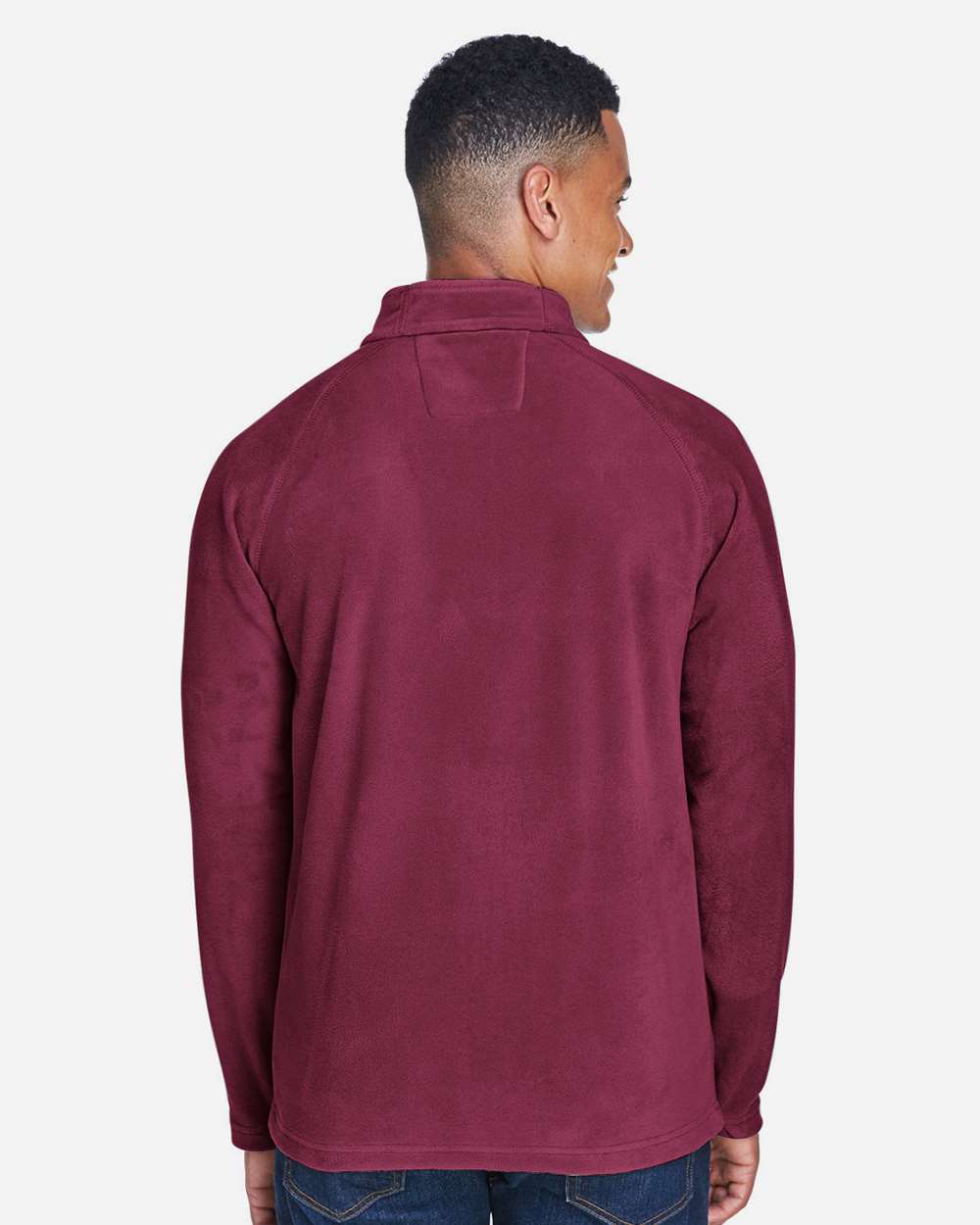Men's Campus Microfleece Jacket - OnModelBack - B751D9533 - Sport Maroon