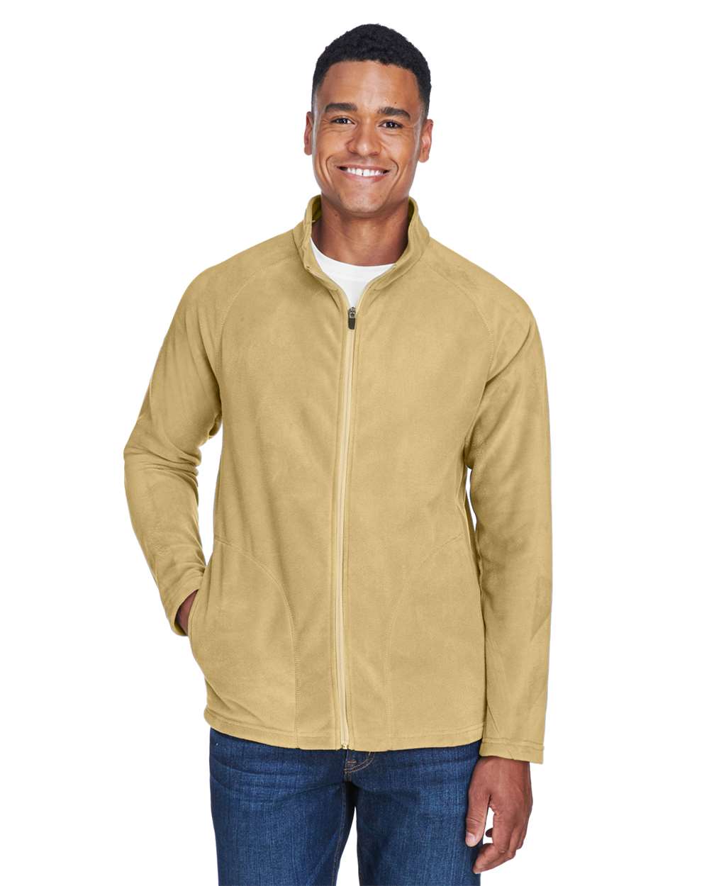 Men's Campus Microfleece Jacket - OnModelFront - B751D9112 - Sport Vegas Gold