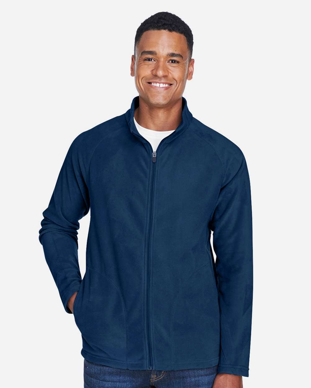 Men's Campus Microfleece Jacket - OnModelFront - B751D9652 - Sport Dark Navy