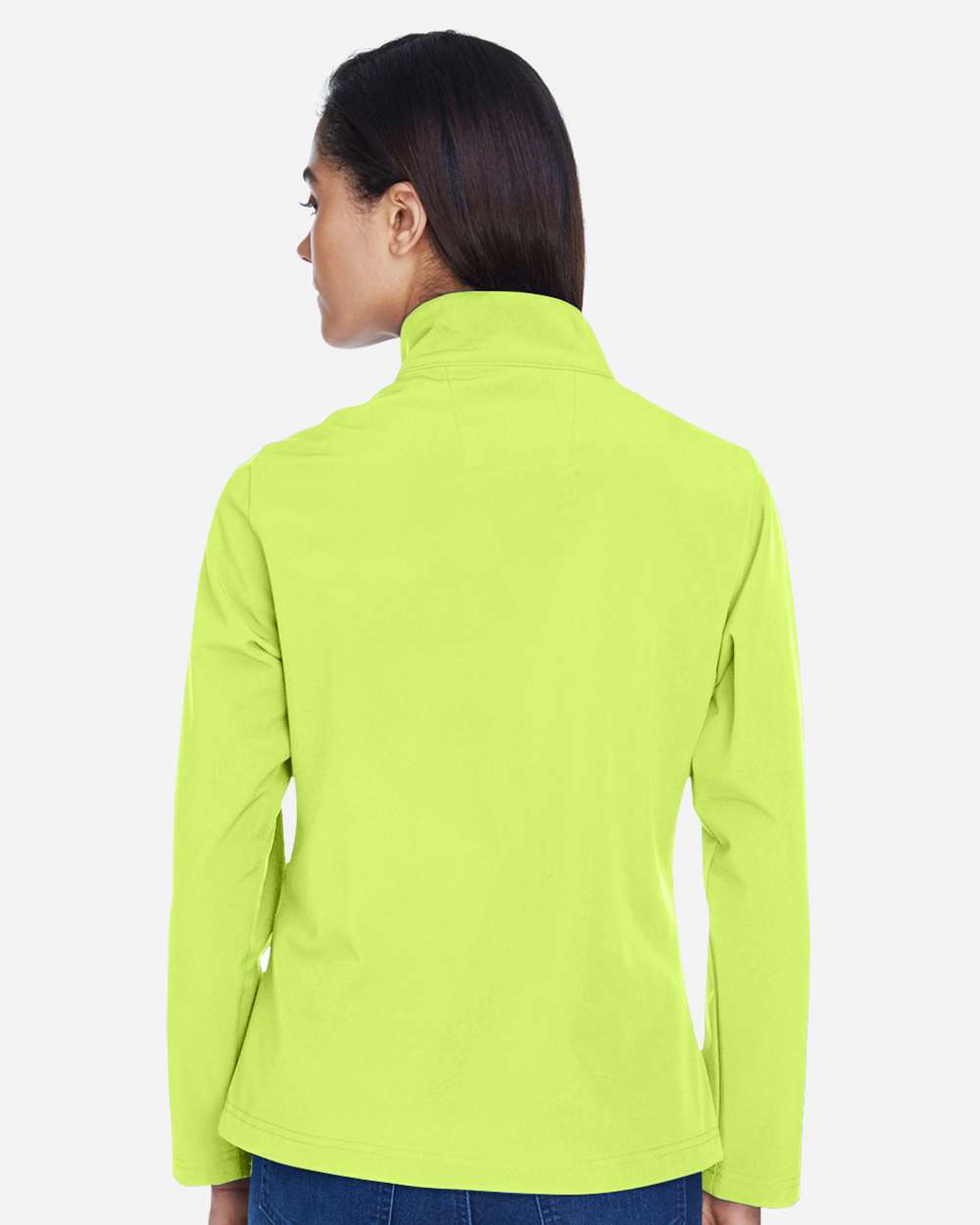 Women's Leader Soft Shell Jacket - OnModelBack - B743D9172 - Safety Yellow