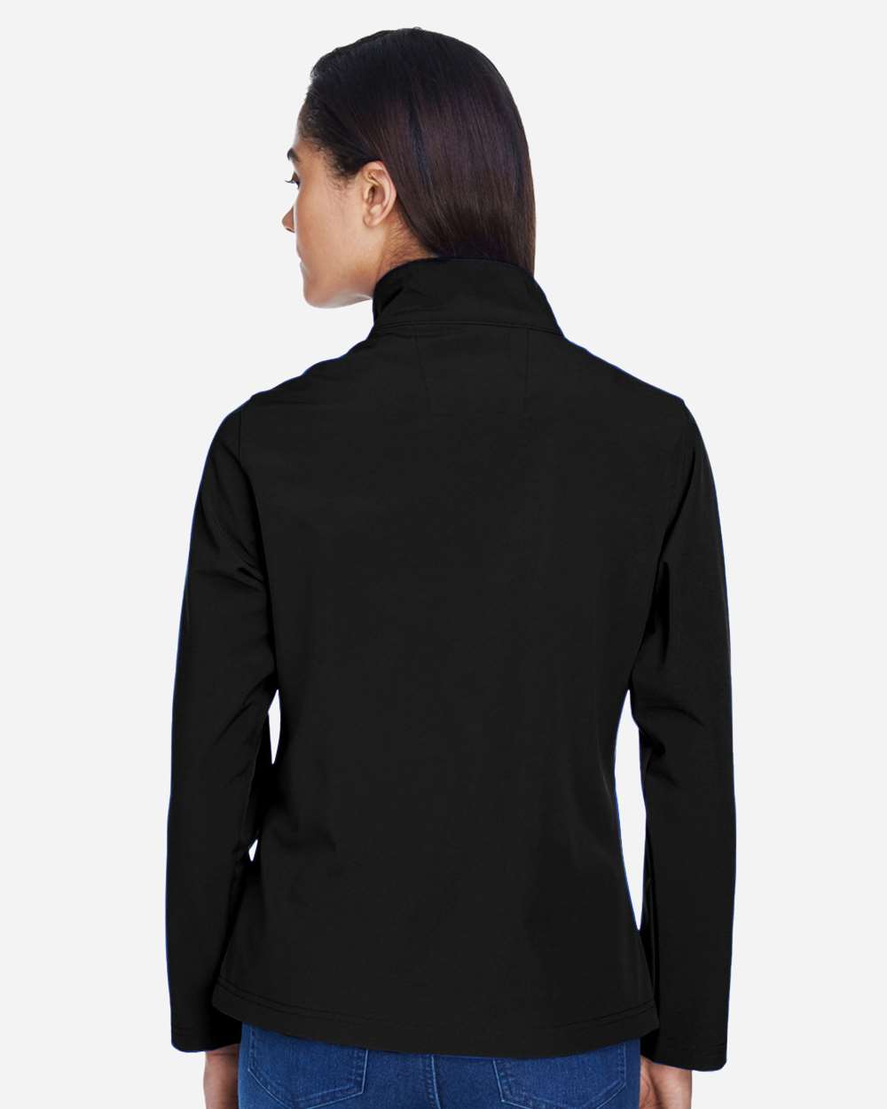 Women's Leader Soft Shell Jacket - OnModelBack - B743D9502 - Black