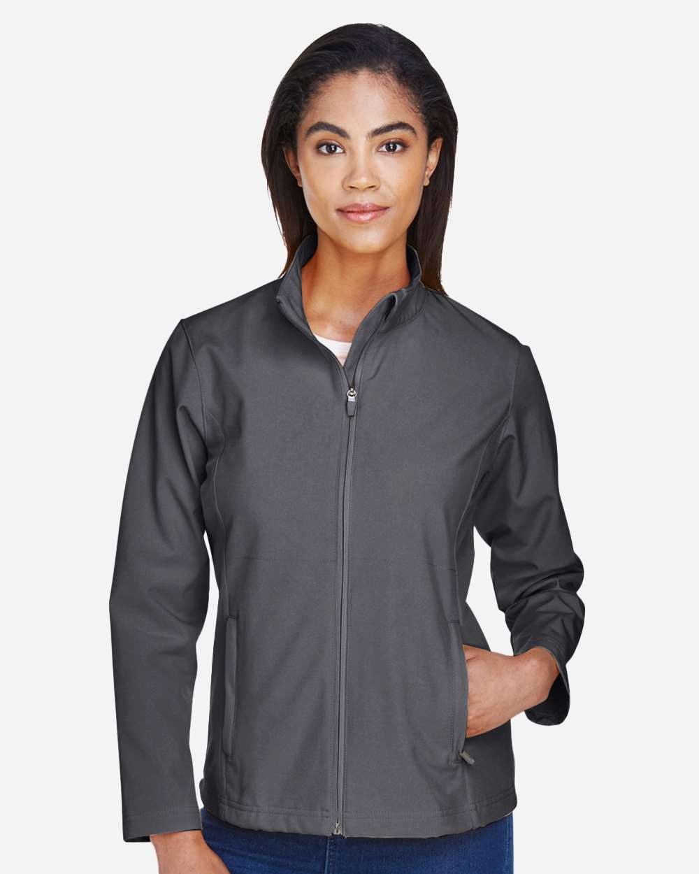 Women's Leader Soft Shell Jacket - OnModelFront - B743D9132 - Sport Graphite
