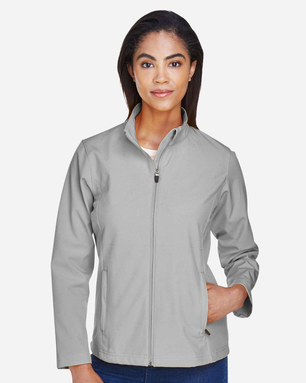 Women's Leader Soft Shell Jacket - OnModelFront - B743D9352 - Sport Silver