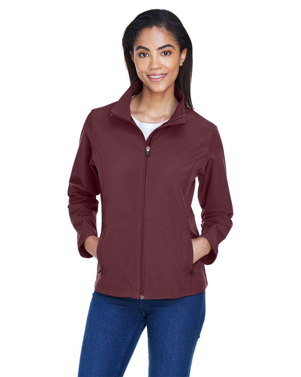 Women's Leader Soft Shell Jacket - OnModelFront - B743D9536 - Sport Dark Maroon