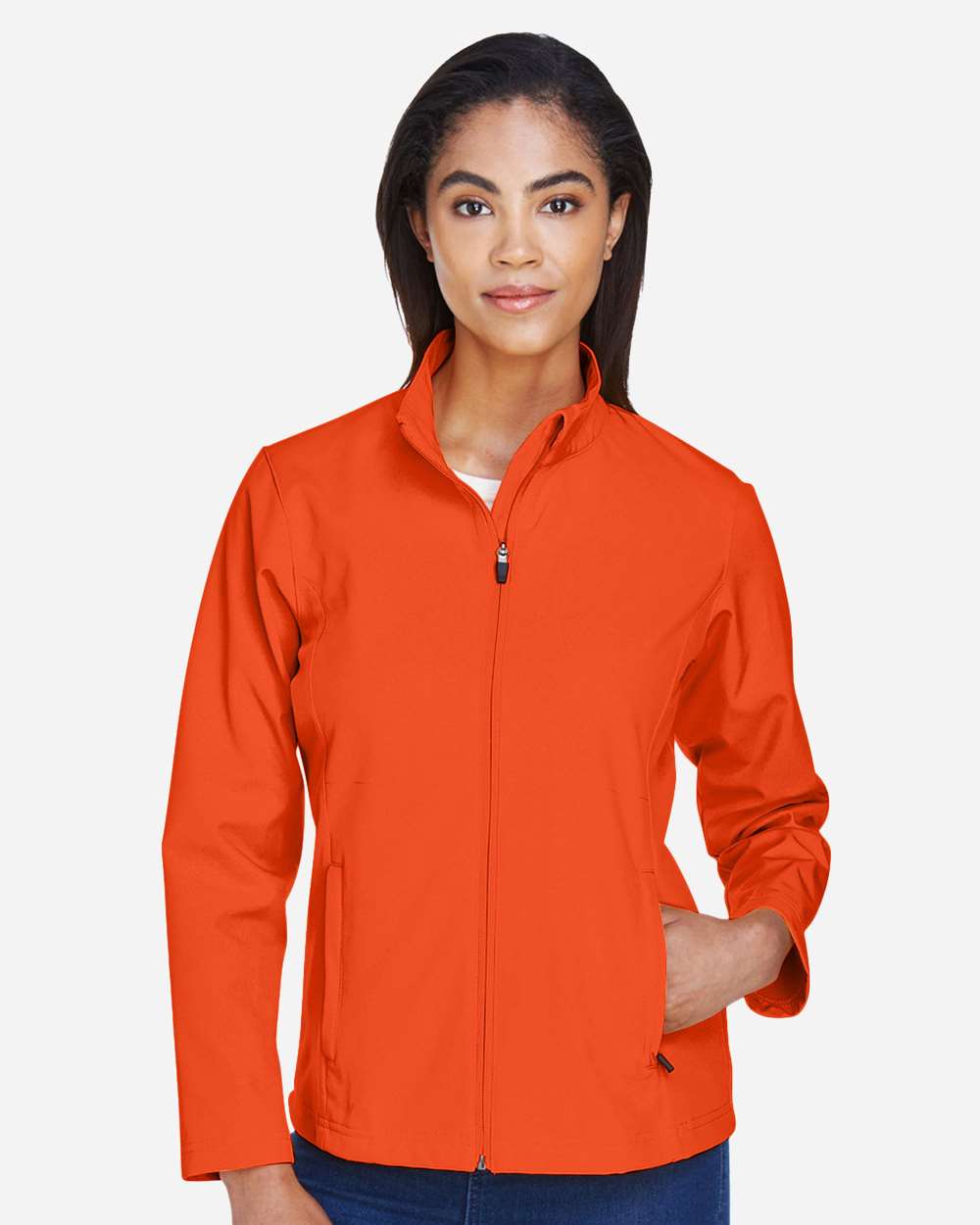 Women's Leader Soft Shell Jacket - OnModelFront - B743D9664 - Sport Orange