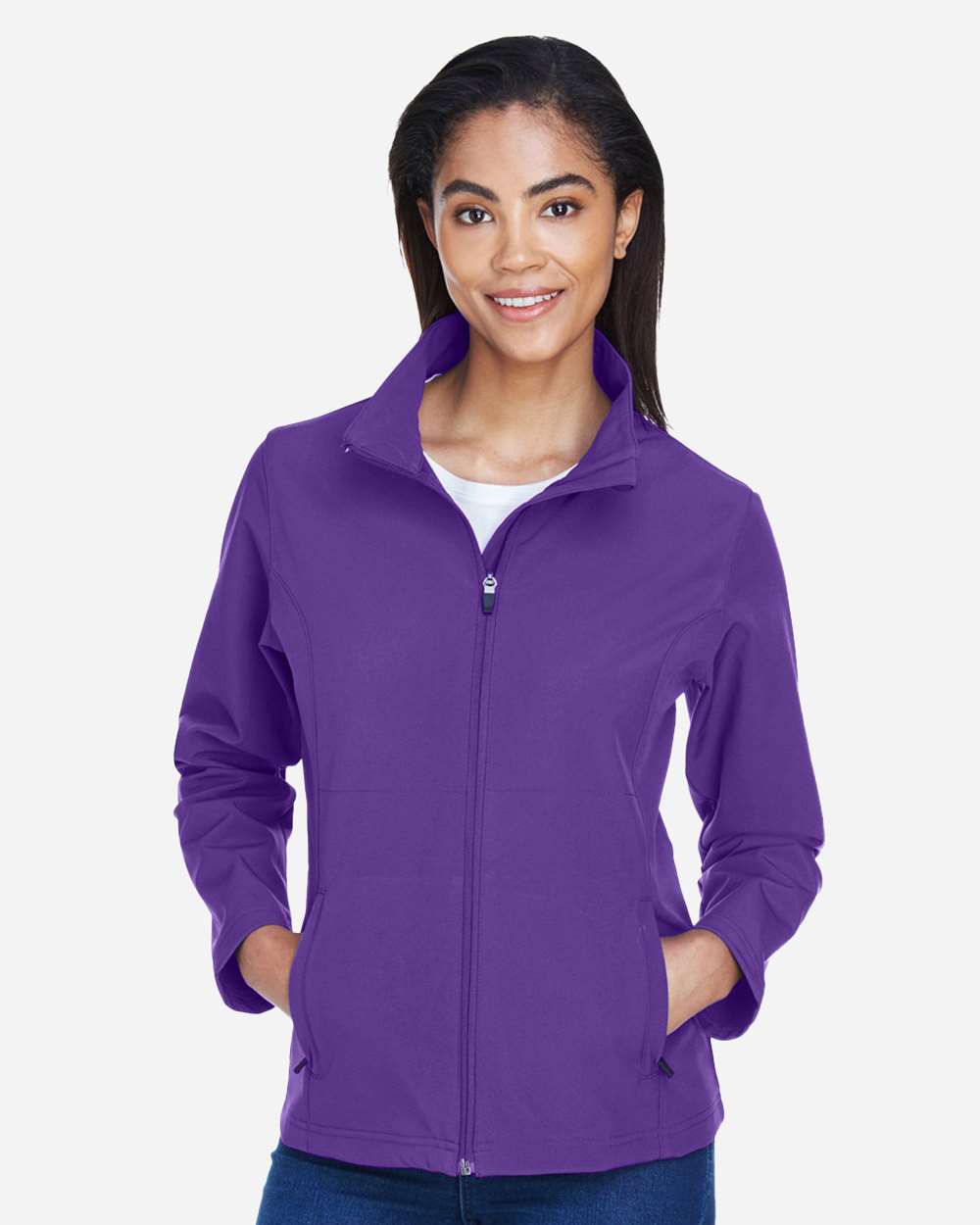 Women's Leader Soft Shell Jacket - OnModelFront - B743D9673 - Sport Purple