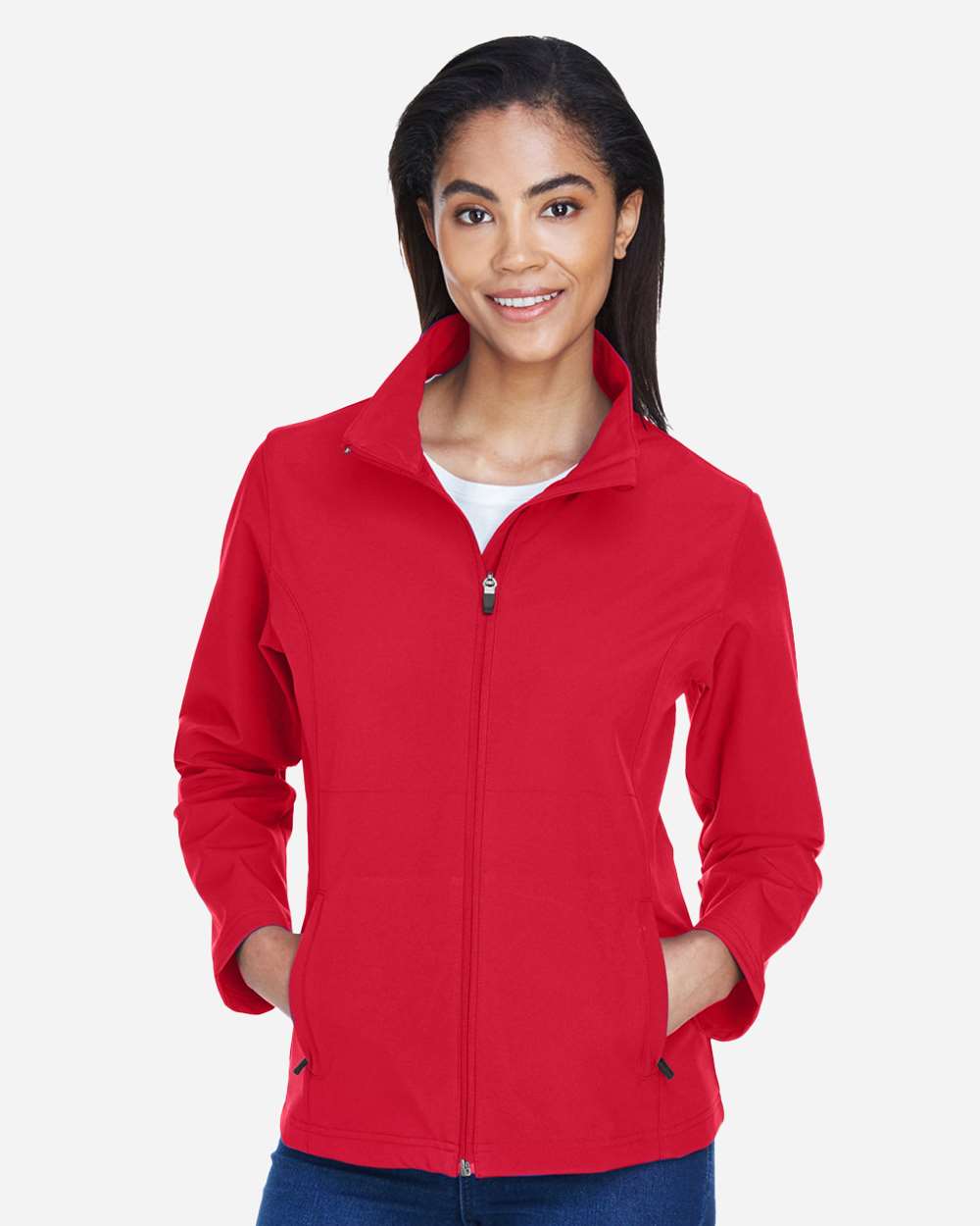 Women's Leader Soft Shell Jacket - OnModelFront - B743D9702 - Sport Red