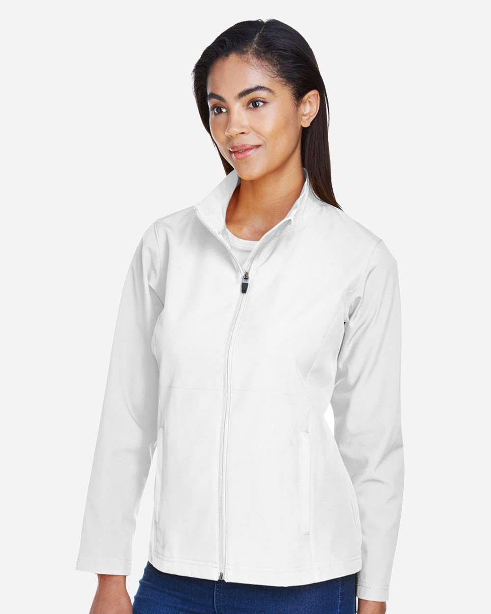 Women's Leader Soft Shell Jacket - OnModelSide - B743D9004 - White
