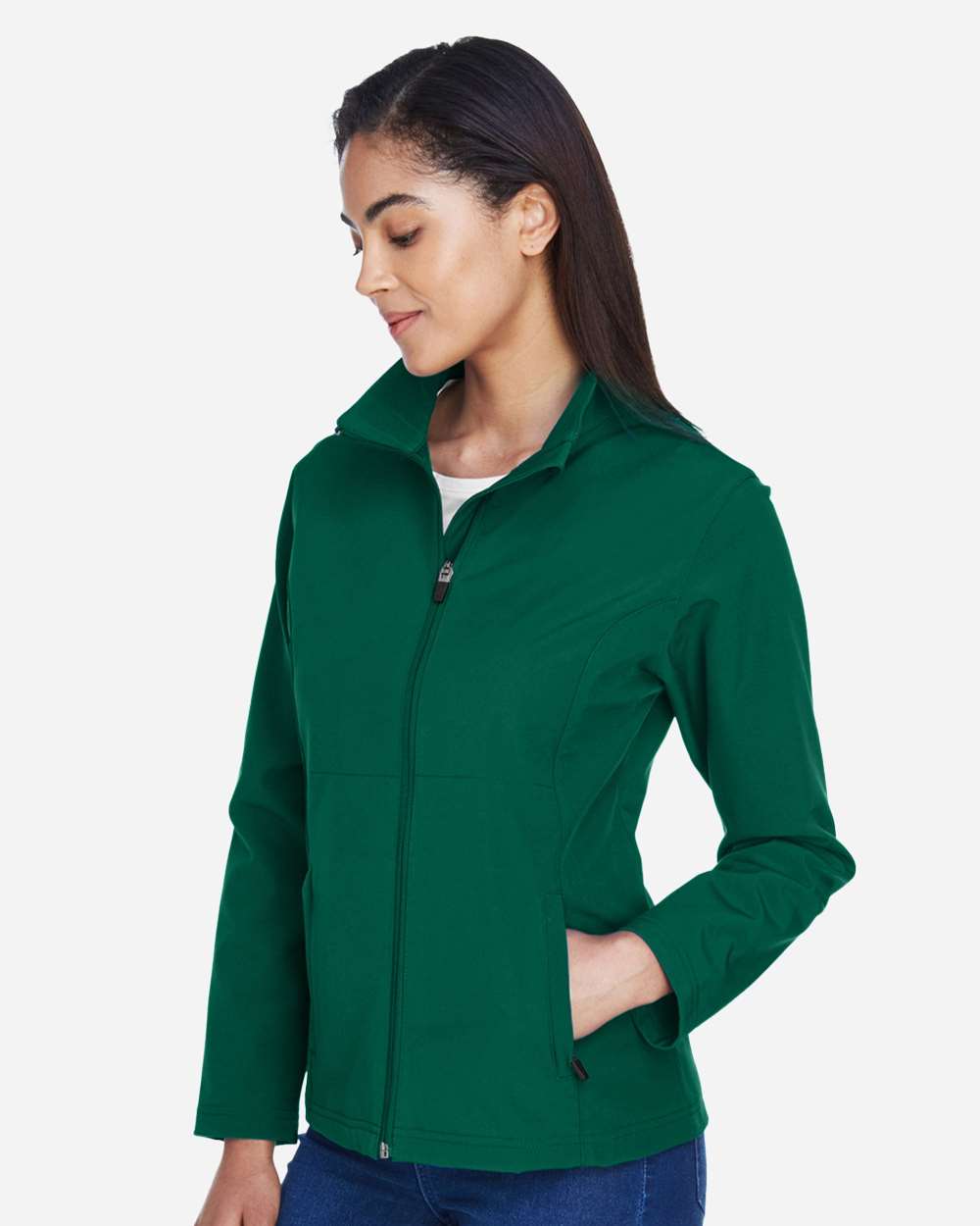 Women's Leader Soft Shell Jacket - OnModelSide - B743D9076 - Sport Forest