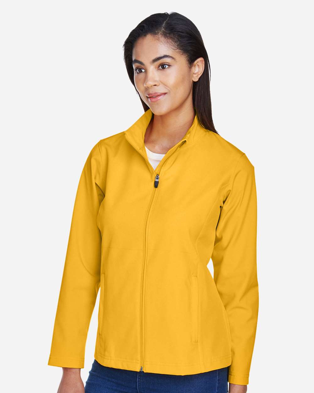 Women's Leader Soft Shell Jacket - OnModelSide - B743D9122 - Sport Athletic Gold