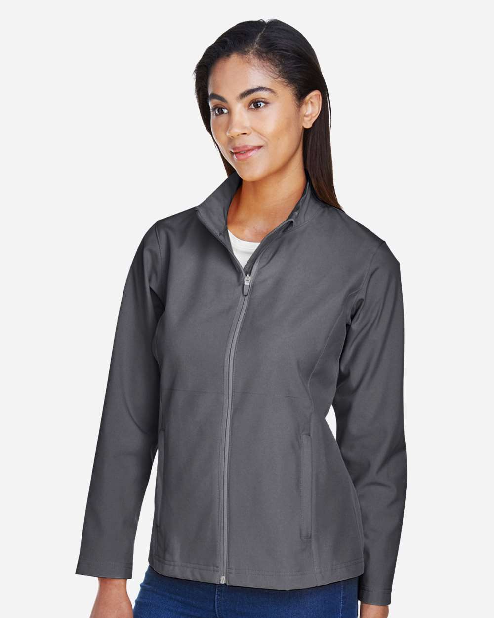 Women's Leader Soft Shell Jacket - OnModelSide - B743D9132 - Sport Graphite