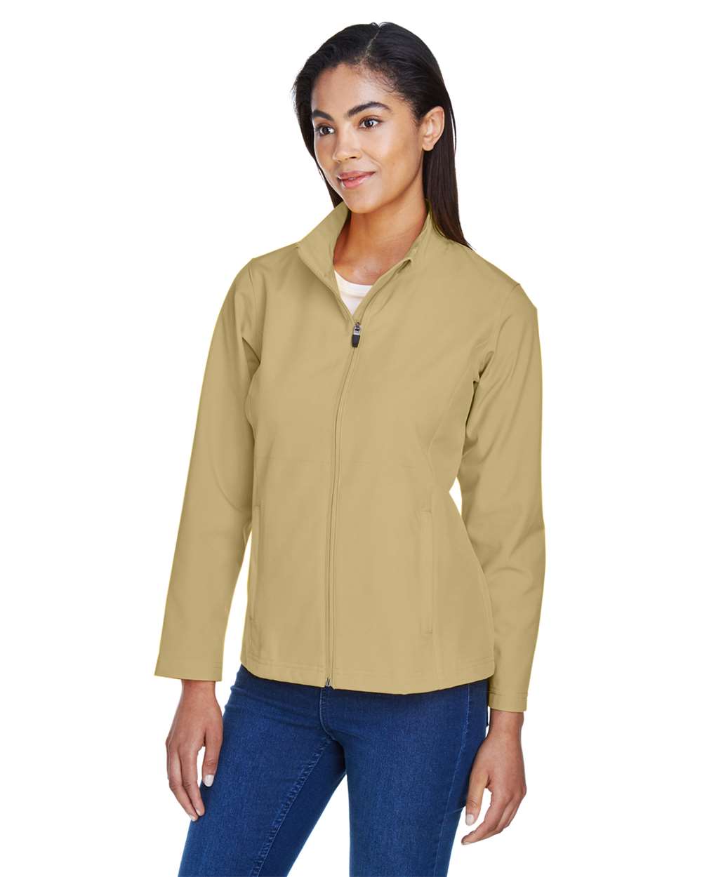 Women's Leader Soft Shell Jacket - OnModelSide - B743D9146 - Sport Vegas Gold