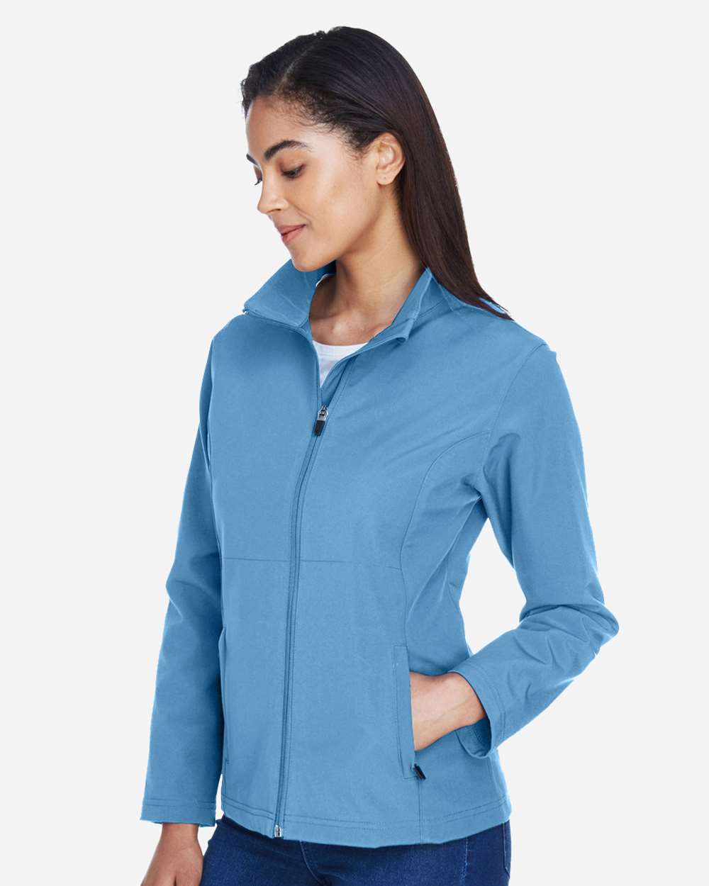 Women's Leader Soft Shell Jacket - OnModelSide - B743D9252 - Sport Light Blue