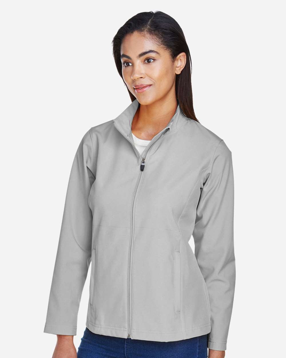 Women's Leader Soft Shell Jacket - OnModelSide - B743D9352 - Sport Silver