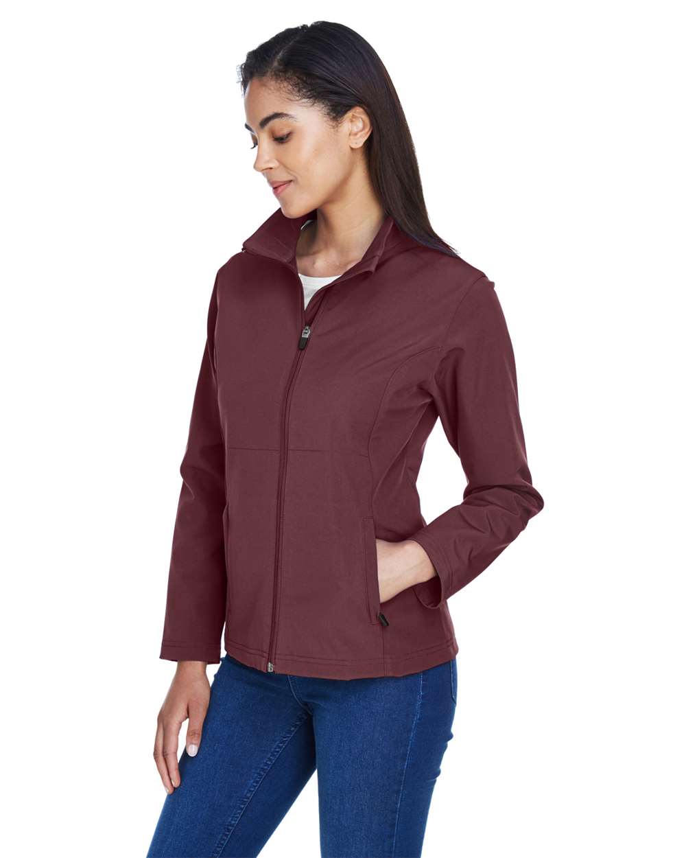 Women's Leader Soft Shell Jacket - OnModelSide - B743D9536 - Sport Dark Maroon