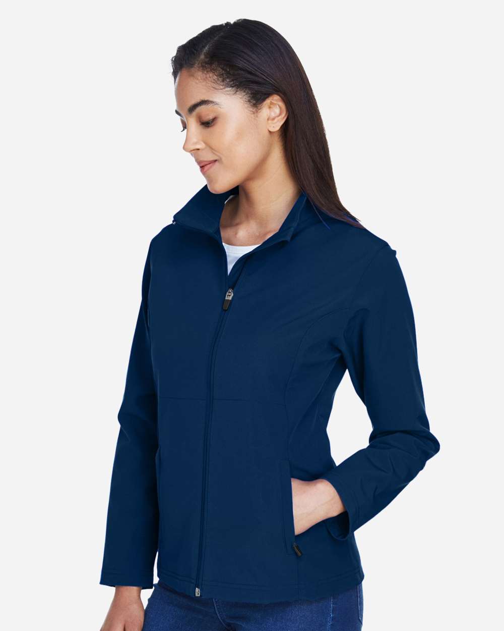 Women's Leader Soft Shell Jacket - OnModelSide - B743D9652 - Sport Dark Navy