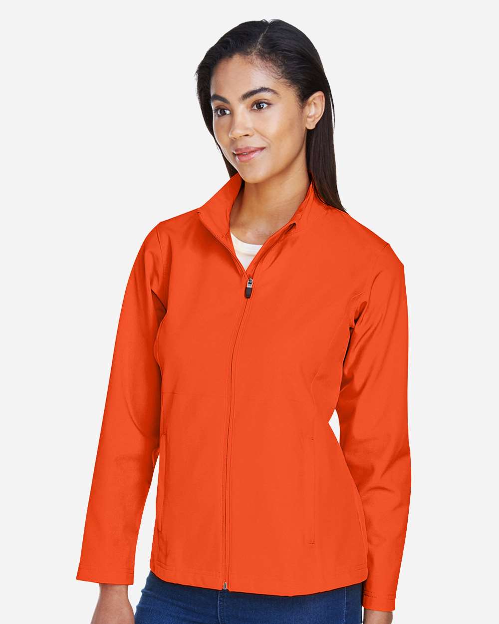 Women's Leader Soft Shell Jacket - OnModelSide - B743D9664 - Sport Orange