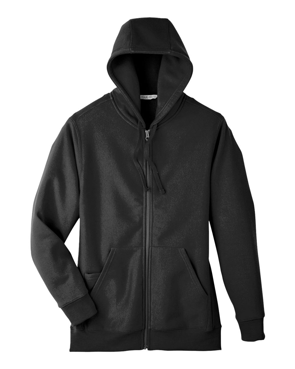 Unisex Zone HydroSport™ Heavyweight Full-Zip Hooded Sweatshirt - Front - B758D9502 - Black