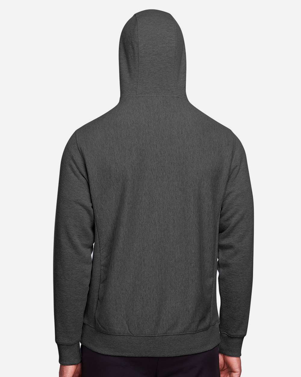 Unisex Zone HydroSport™ Heavyweight Full-Zip Hooded Sweatshirt - OnModelBack - B758D9022 - Dark Grey Heather