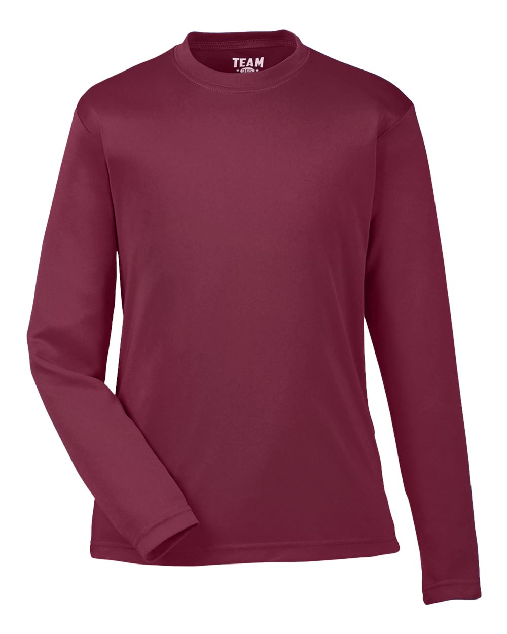 Youth Zone Performance Long Sleeve T-Shirt - Front - B684D9532 - Sport Maroon
