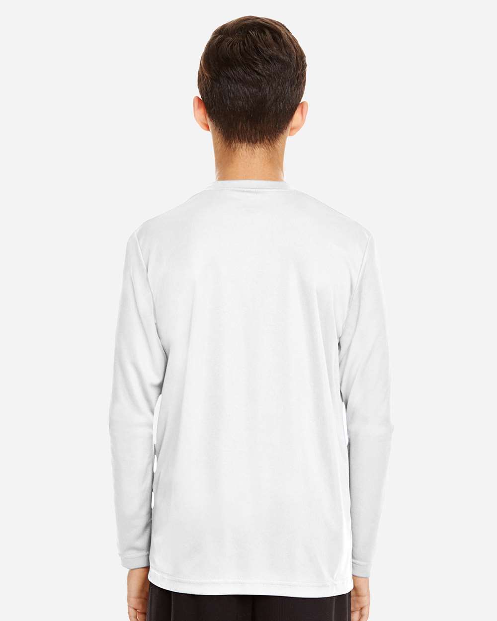 Youth Zone Performance Long Sleeve T-Shirt - OnModelBack - B684D9002 - White