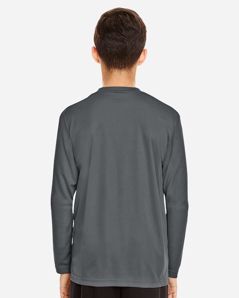 Youth Zone Performance Long Sleeve T-Shirt - OnModelBack - B684D9132 - Sport Graphite