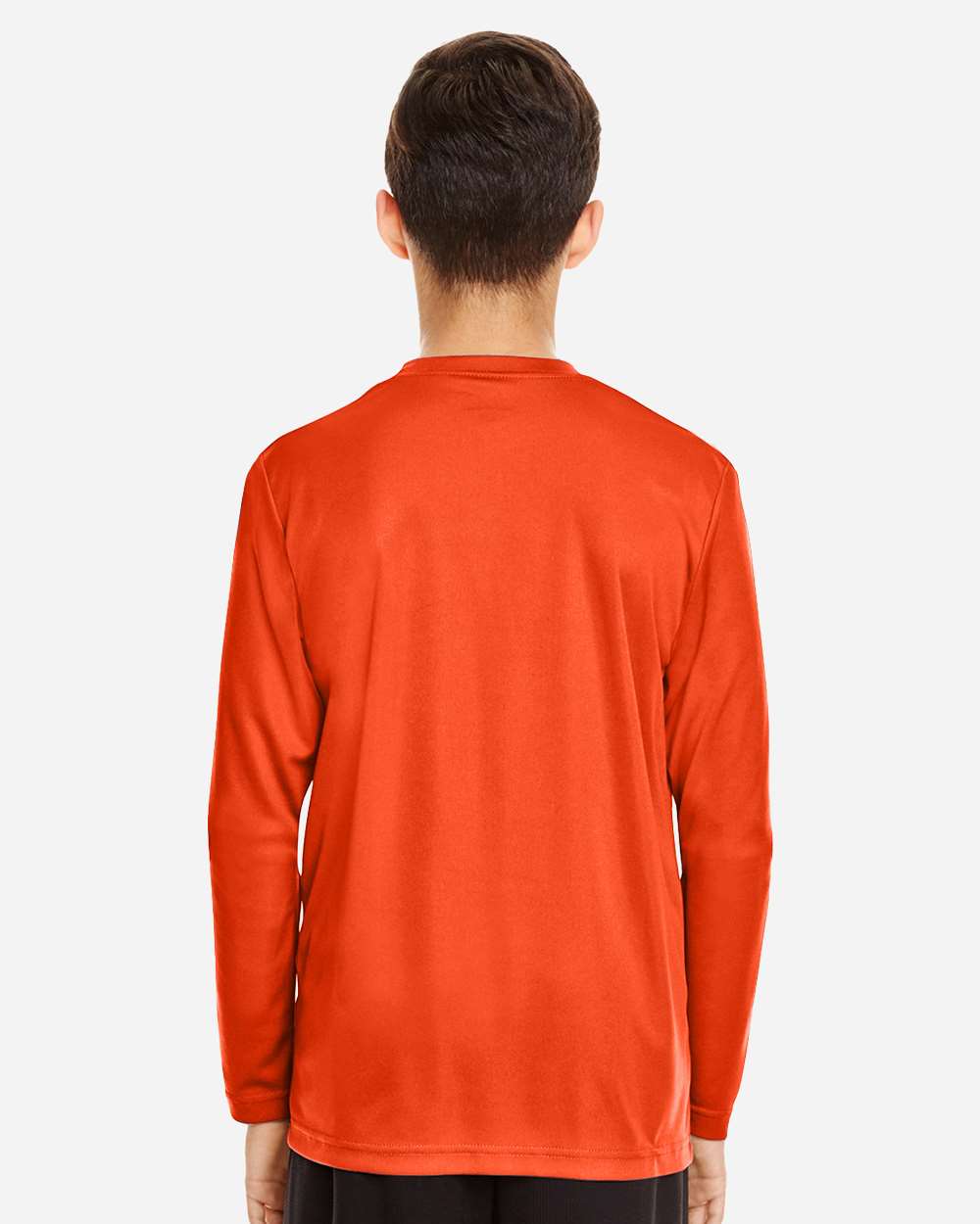 Youth Zone Performance Long Sleeve T-Shirt - OnModelBack - B684D9662 - Sport Orange
