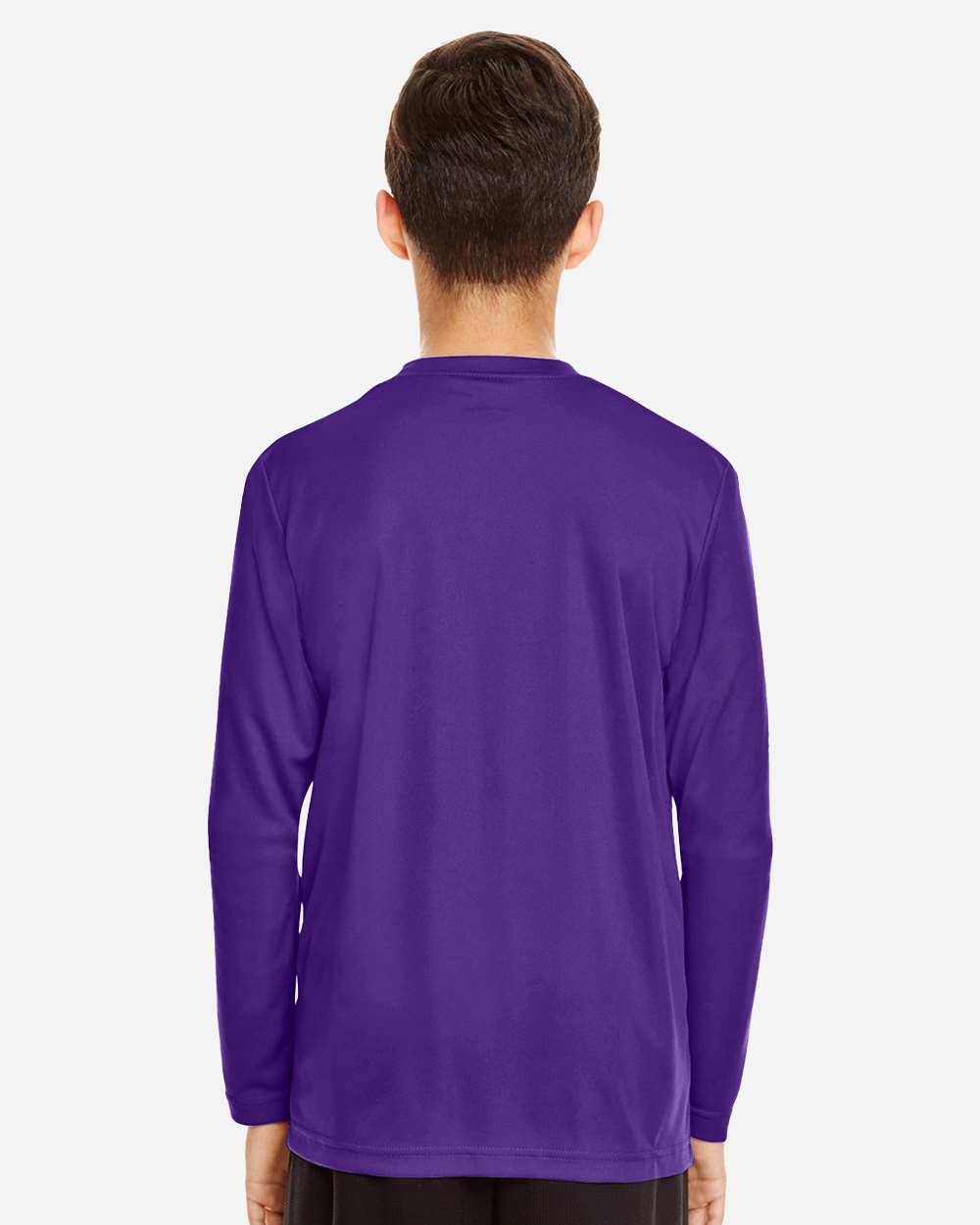 Youth Zone Performance Long Sleeve T-Shirt - OnModelBack - B684D9672 - Sport Purple