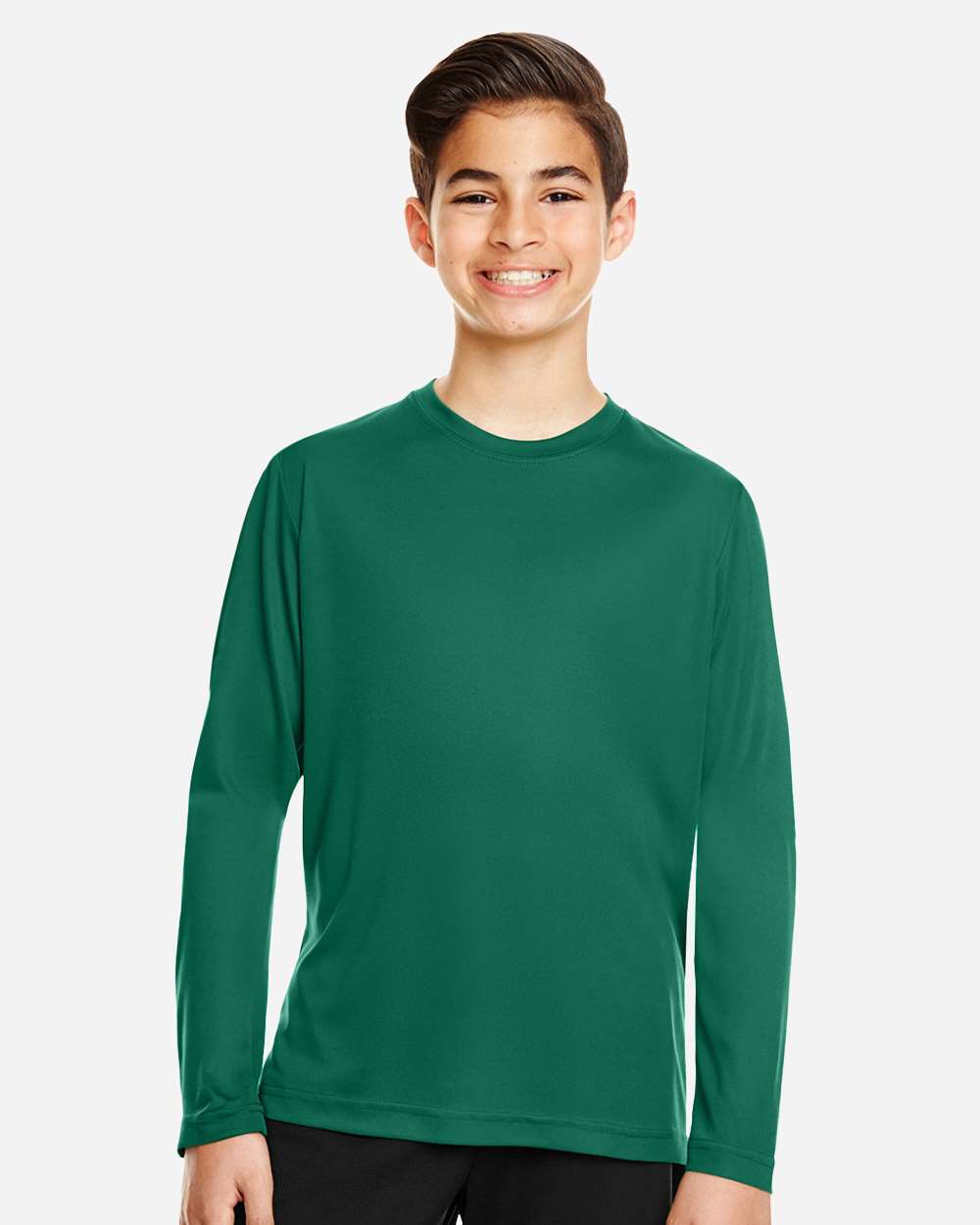 Youth Zone Performance Long Sleeve T-Shirt - OnModelFront - B684D9072 - Sport Forest