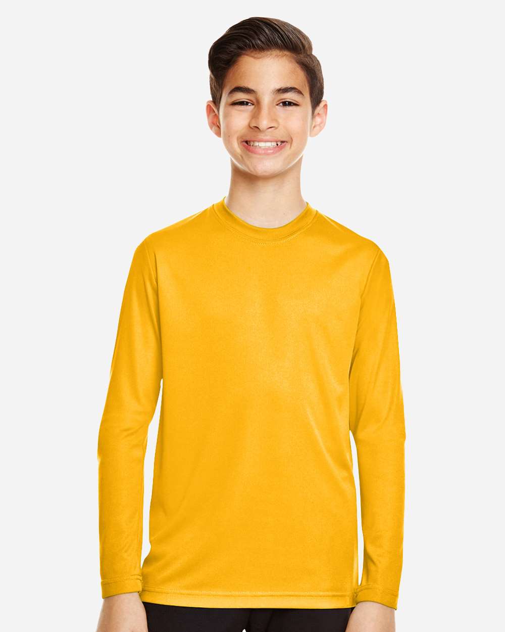 Youth Zone Performance Long Sleeve T-Shirt - OnModelFront - B684D9122 - Sport Athletic Gold