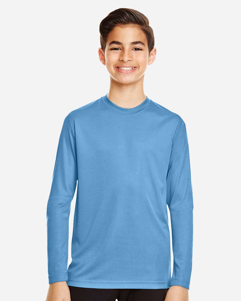 Youth Zone Performance Long Sleeve T-Shirt - OnModelFront - B684D9252 - Sport Light Blue