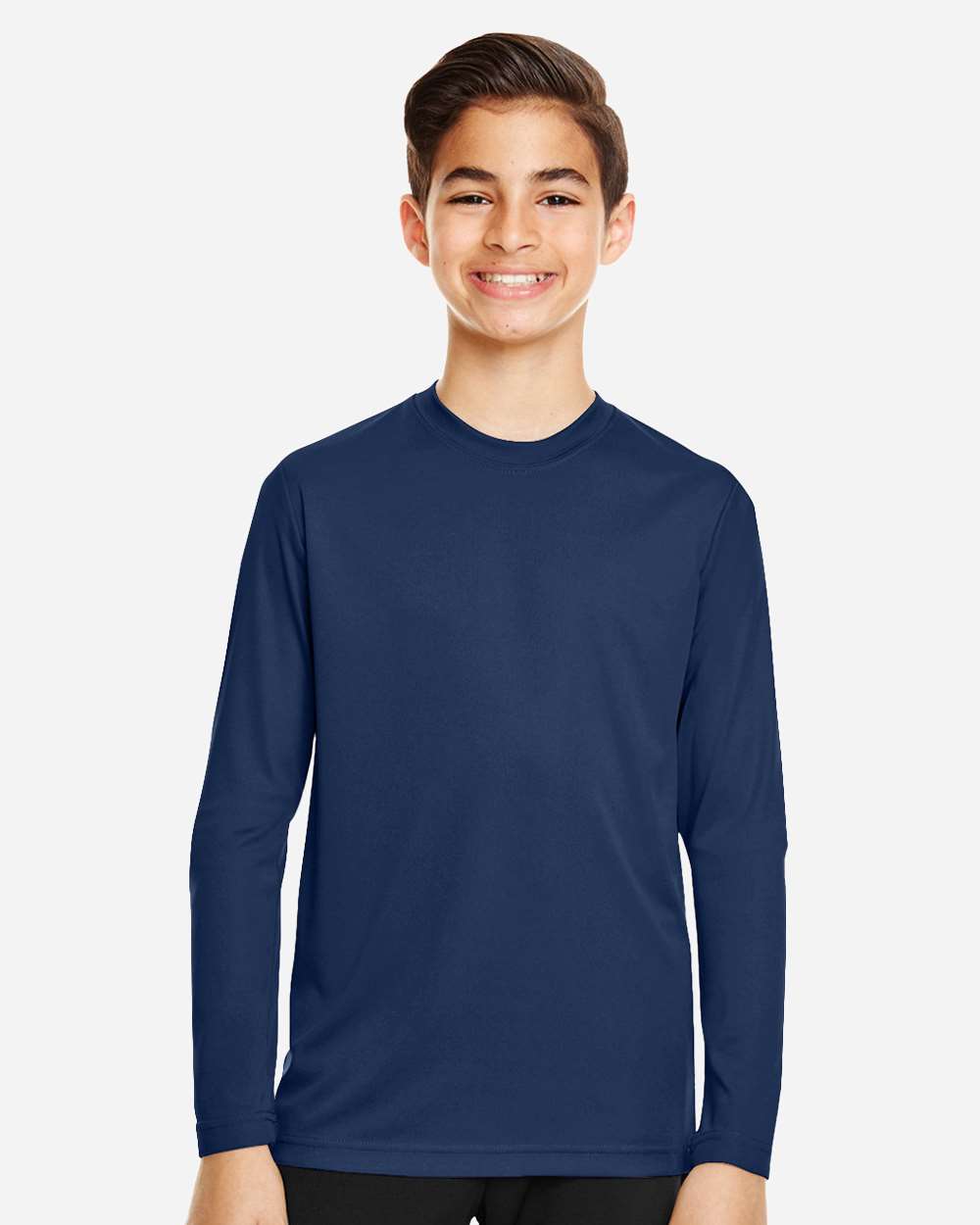 Youth Zone Performance Long Sleeve T-Shirt - OnModelFront - B684D9652 - Sport Dark Navy