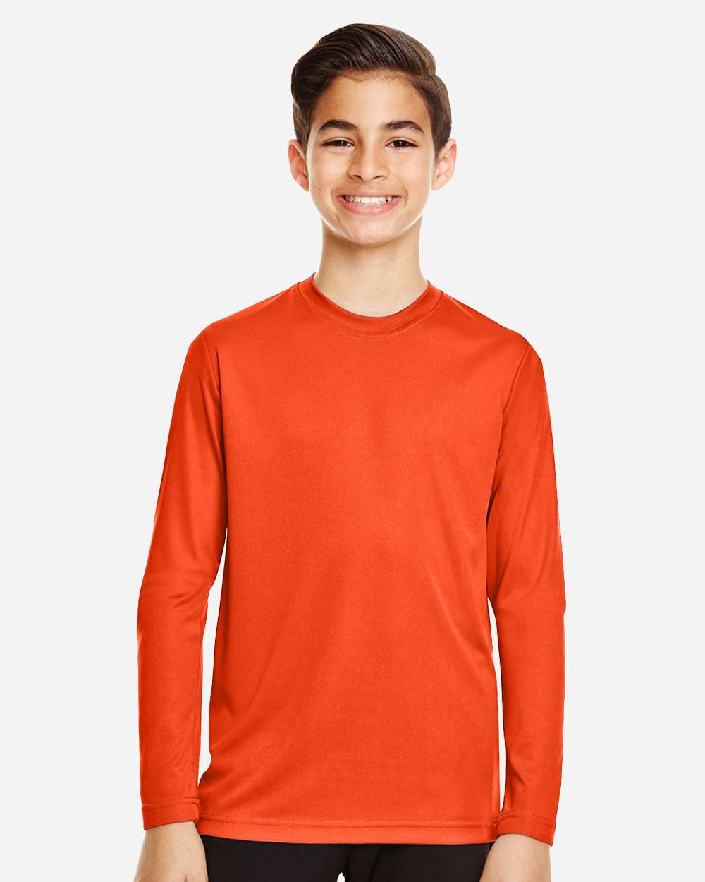 Youth Zone Performance Long Sleeve T-Shirt - OnModelFront - B684D9662 - Sport Orange