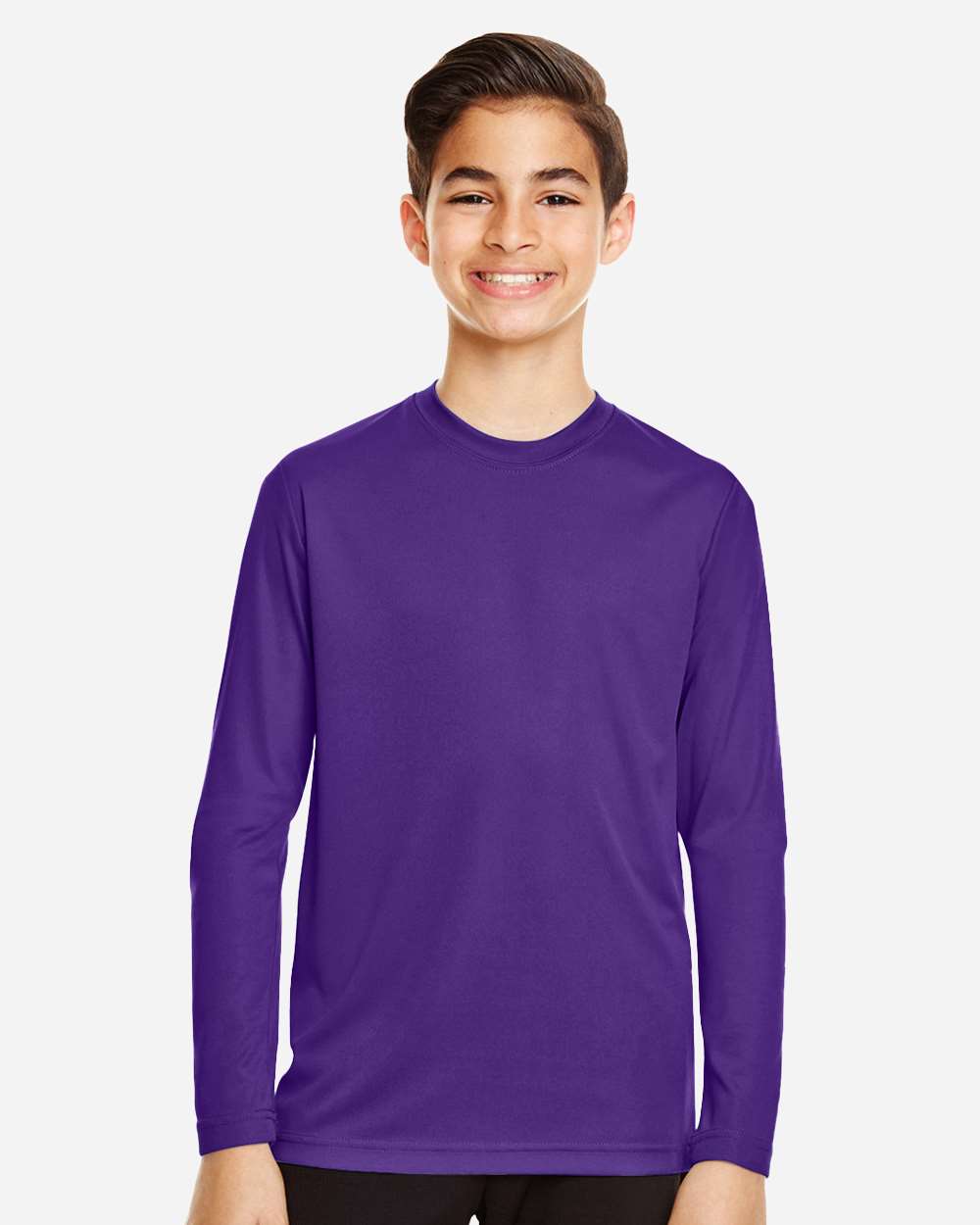 Youth Zone Performance Long Sleeve T-Shirt - OnModelFront - B684D9672 - Sport Purple
