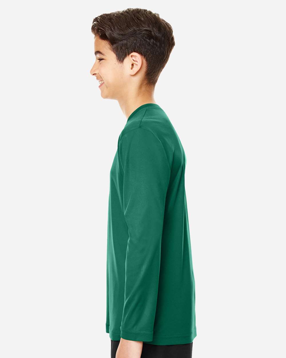 Youth Zone Performance Long Sleeve T-Shirt - OnModelSide - B684D9072 - Sport Forest