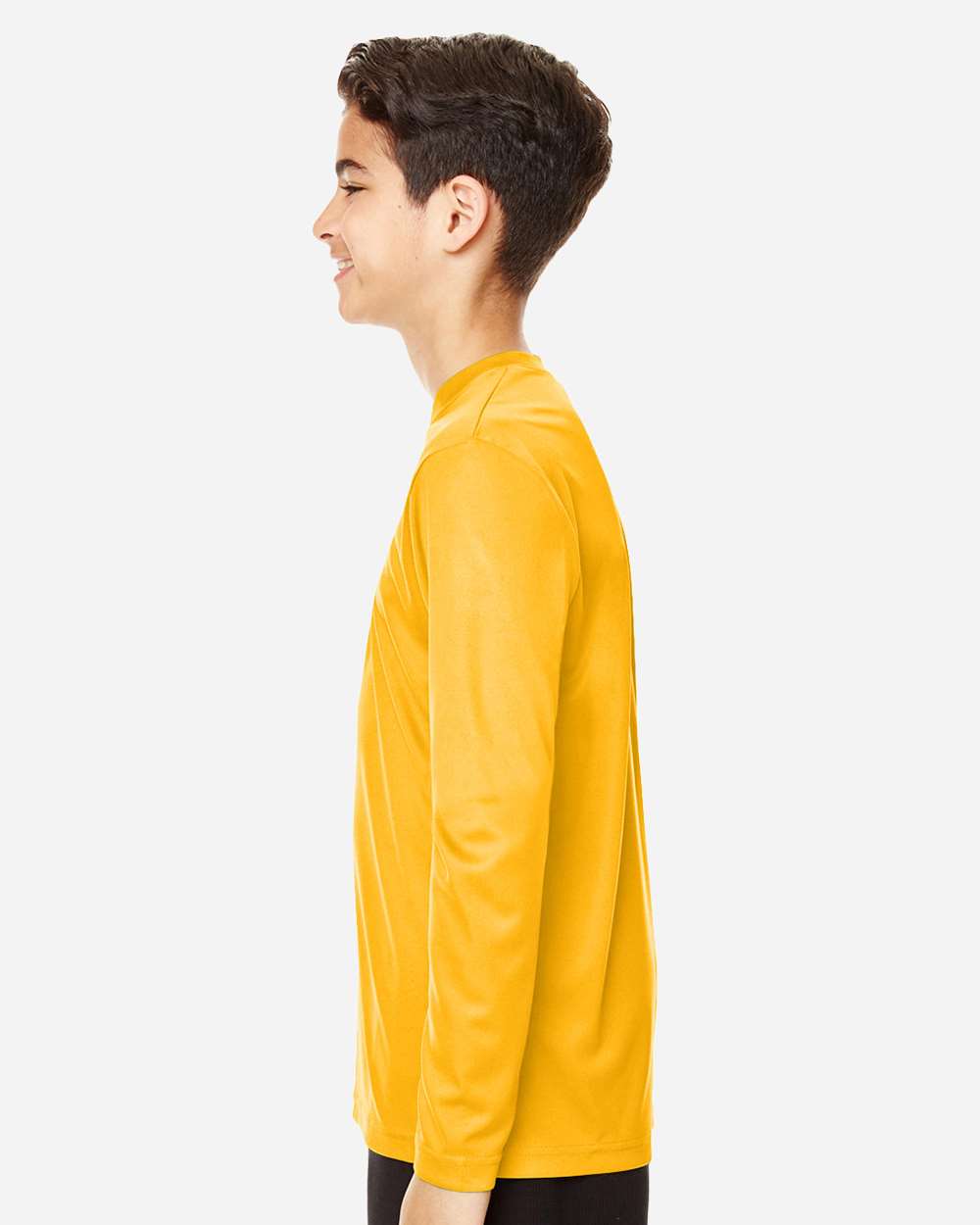 Youth Zone Performance Long Sleeve T-Shirt - OnModelSide - B684D9122 - Sport Athletic Gold