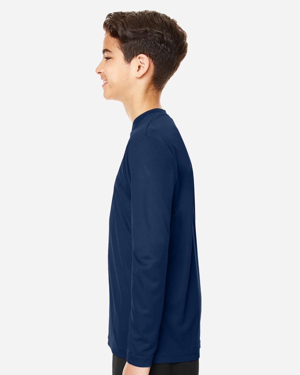 Youth Zone Performance Long Sleeve T-Shirt - OnModelSide - B684D9652 - Sport Dark Navy