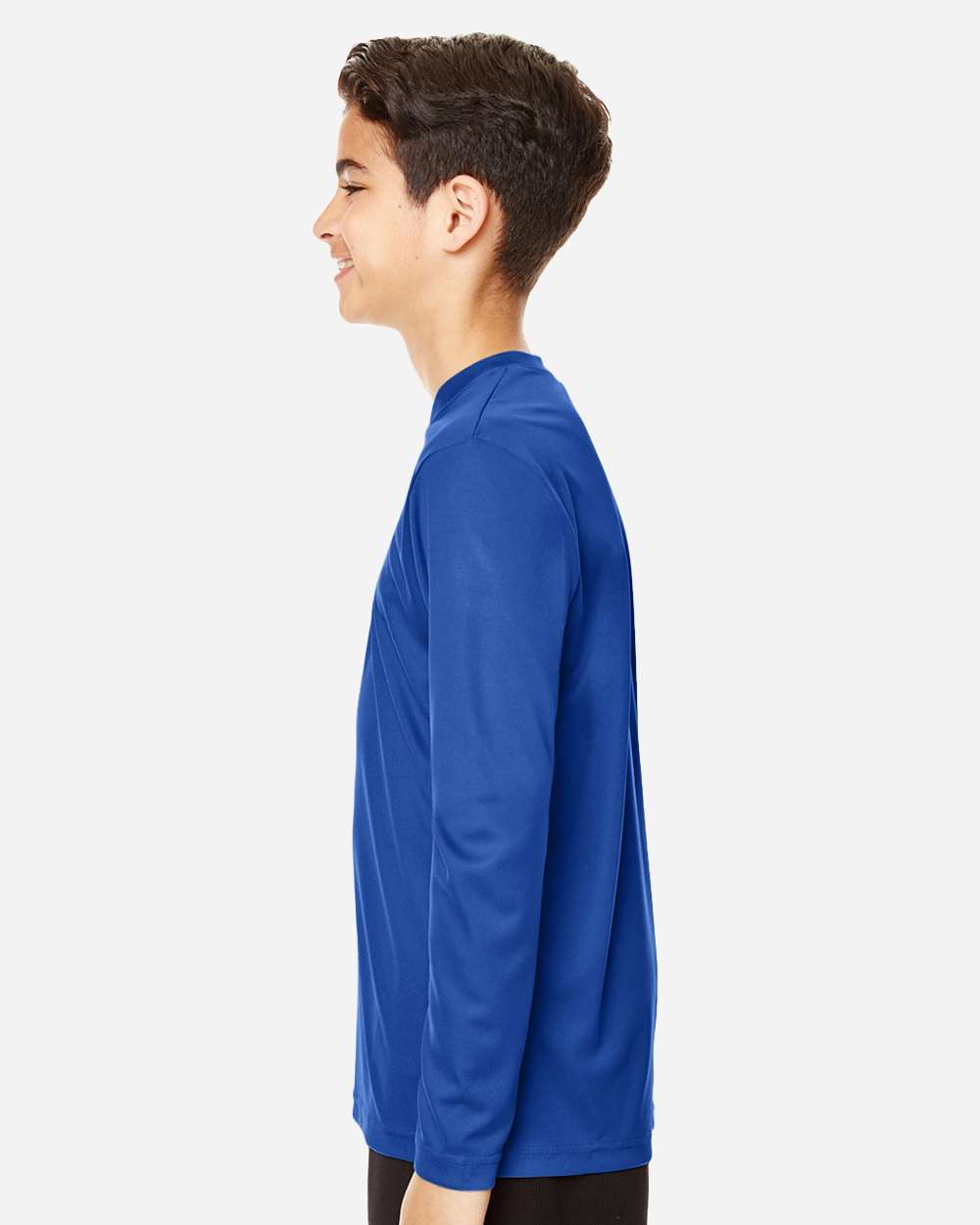 Youth Zone Performance Long Sleeve T-Shirt - OnModelSide - B684D9752 - Sport Royal