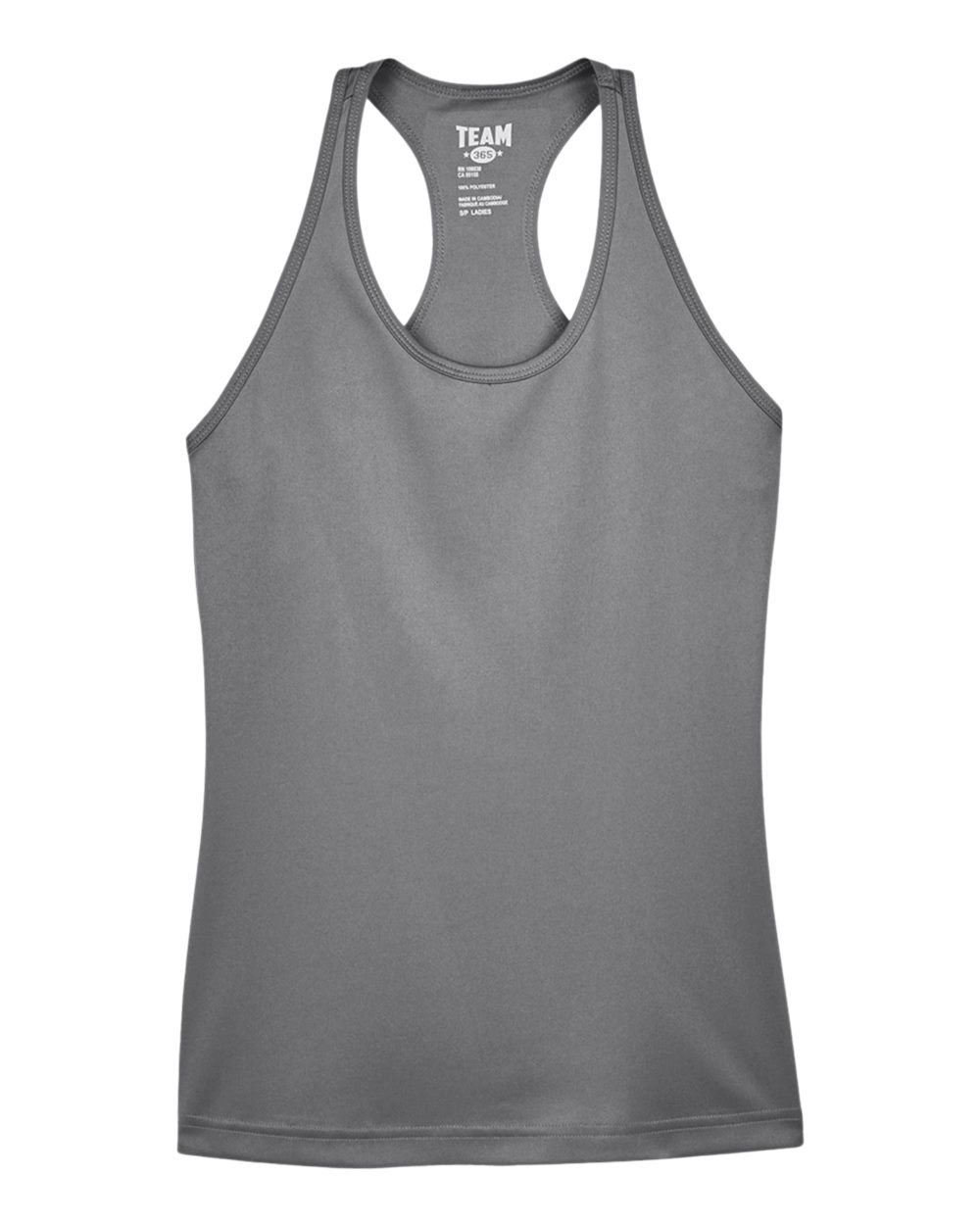 Women's Zone Performance Racerback Tank - Front - B682D9132 - Sport Graphite