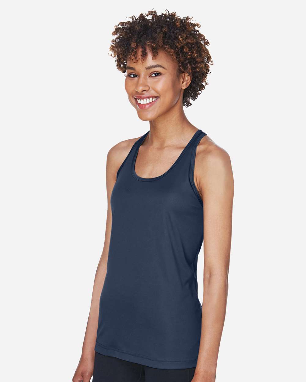 Women's Zone Performance Racerback Tank - OnModelSide - B682D9652 - Sport Dark Navy