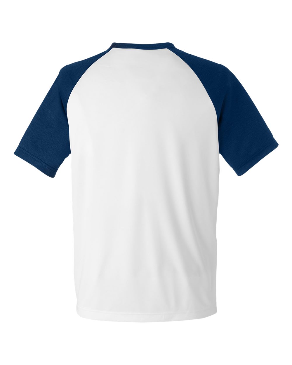 Unisex Zone Colorblock Raglan T-Shirt - Back - B725D9112 - White/ Sport Dark Navy Heather