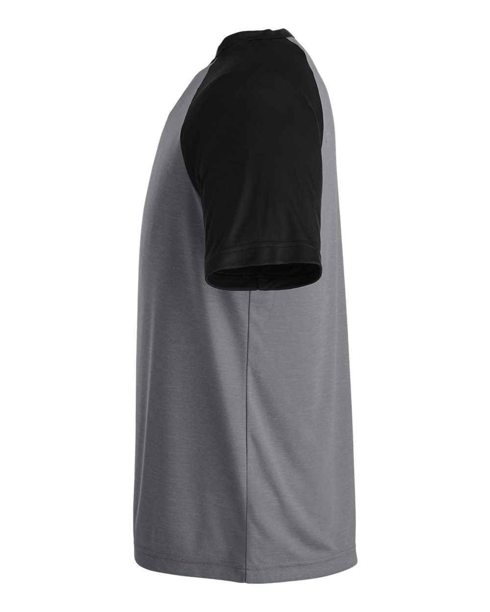 Unisex Zone Colorblock Raglan T-Shirt - DirectSide - B725D9022 - Dark Grey Heather/ Black
