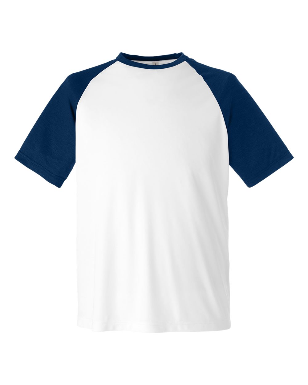 Unisex Zone Colorblock Raglan T-Shirt - Front - B725D9112 - White/ Sport Dark Navy Heather