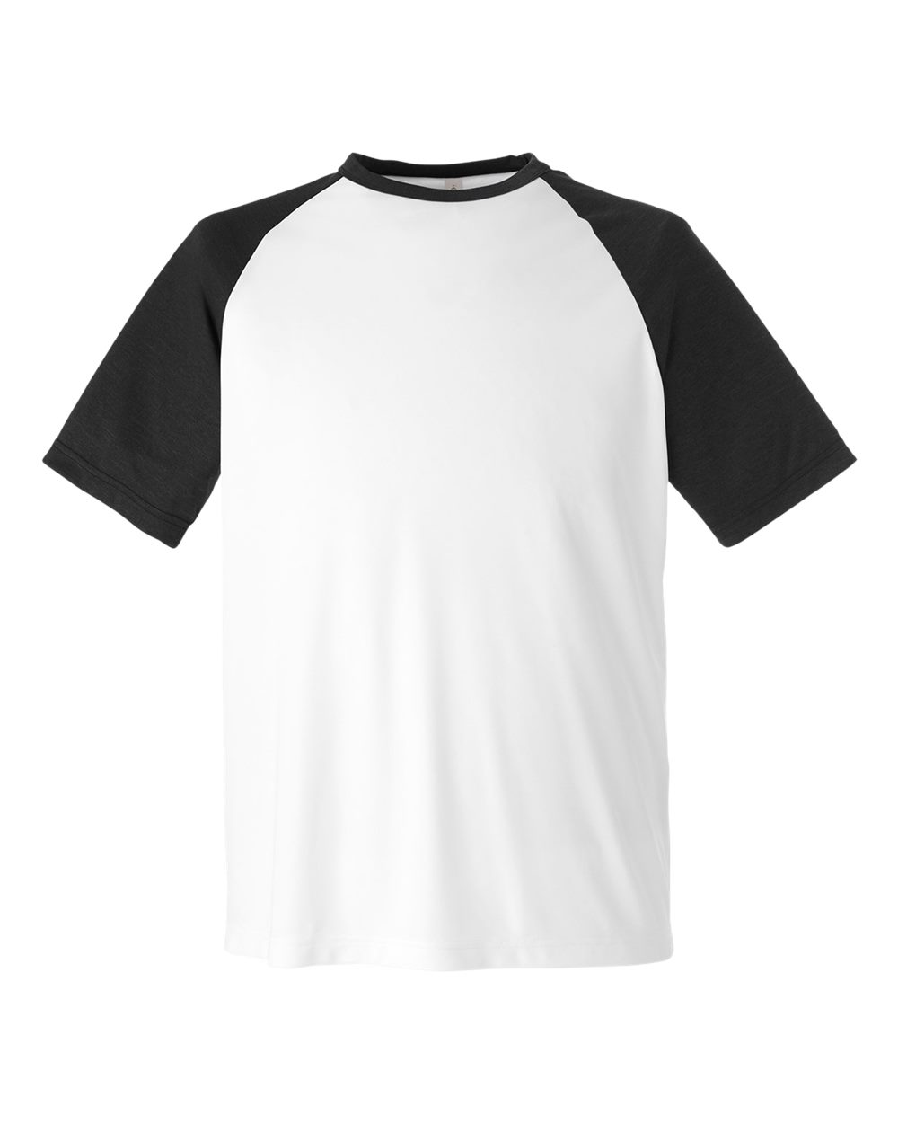 Unisex Zone Colorblock Raglan T-Shirt - Front - B725D9502 - White/ Black Heather