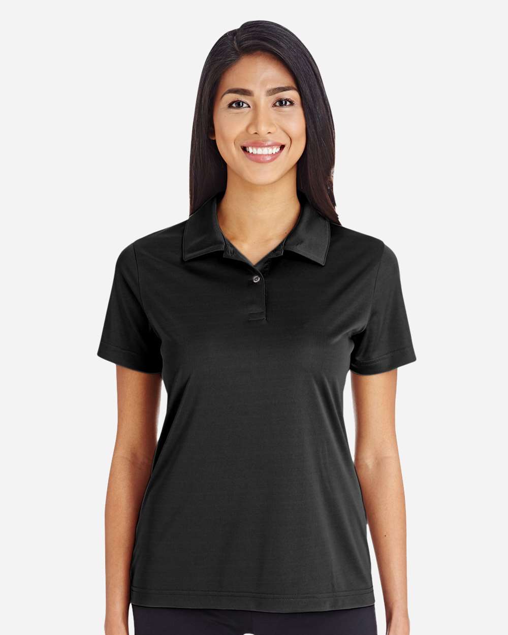 Women's Zone Performance Polo - OnModelFront - B723D9502 - Black
